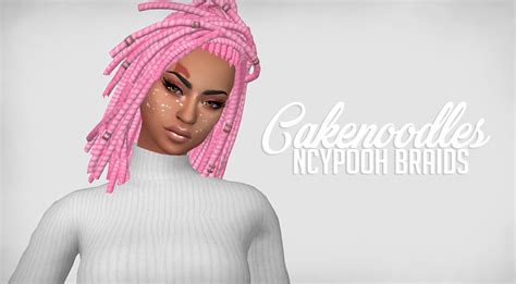 The Black Simmer Ncypooh Braids Maxis Match Recolor By Cakenoodles
