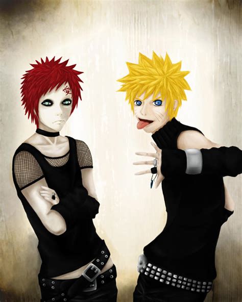 Punk Naruto And Gaara By Shiiso Tikku On Deviantart