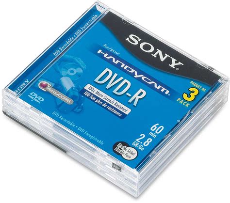 Sony Mini Dvd R 3 Pack 28gb Dual Sided Blank Dvd R Camcorder Discs At