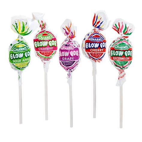 Charms Assorted Fruit Flavor Blow Pop Lollipops 3 Lb Bulk Bag All