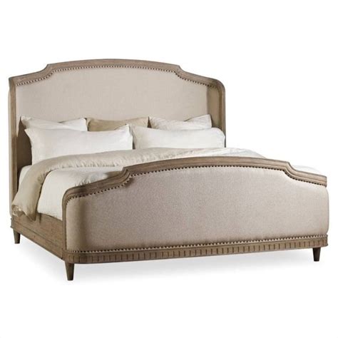 Hooker Furniture Corsica Upholstered Shelter Bed In Light Wood 5180 908xx