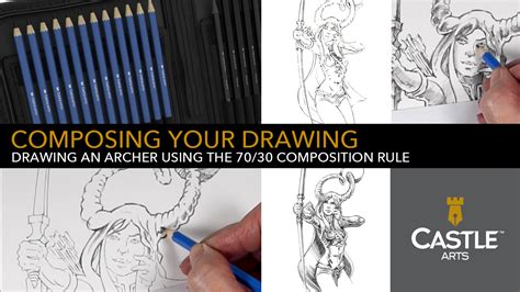 How To Draw Composing Your Drawing Using Graphite Pencils Castle