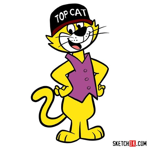 How To Draw Top Cat Sketchok Easy Drawing Guides