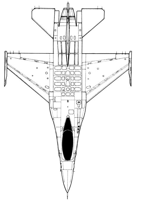 F 16 Fighting Falcon Blueprint F 16 Fighting Falcon Airplane Design