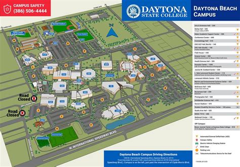 Erau Daytona Beach Campus Map United States Map