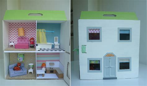 Homemade Cardboard Dolls House Doll House Cardboard House Play Houses