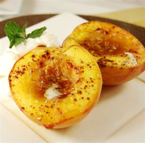 brown sugar baked peaches ~a health{ier} treat the kitchen is my playground