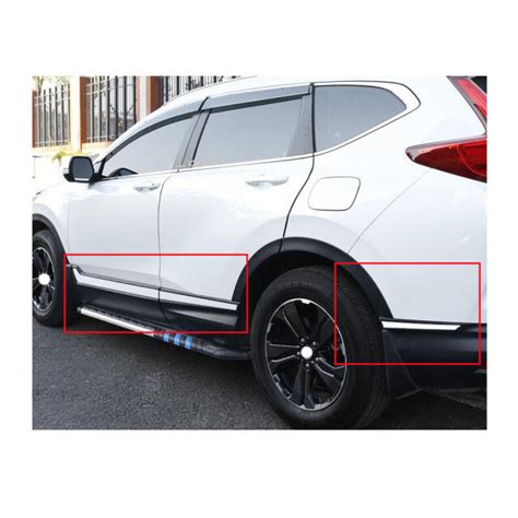 New 6pcs Chrome Side Door Body Molding Cover Trim For Honda Crv Cr V