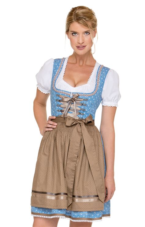 stockerpoint german mini dirndl 2pcs babsi blue brown 50 cm in 2020 dirndl fashion clothes