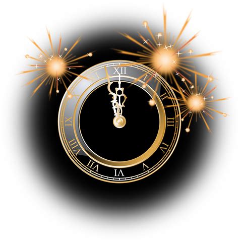 Clock Firework Silvester Png Picpng