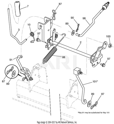 Ariens 936056 960460023 03 46 Hydro Tractor Parts Diagram For Mower Lift