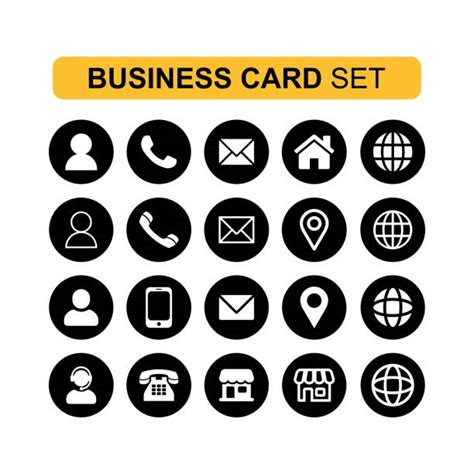 Business Card Icons Illustrations Royalty Free Vector Graphics And Clip