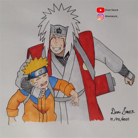 Naruto And Jiraiya Drawing By Me Naruto