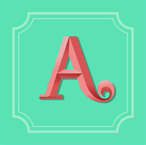 Letter A Typography 184419 Vector Art At Vecteezy