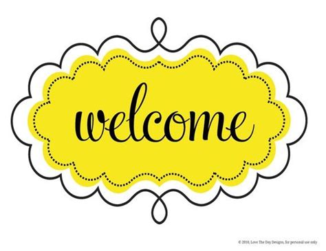 Free Printable Welcome Sign
