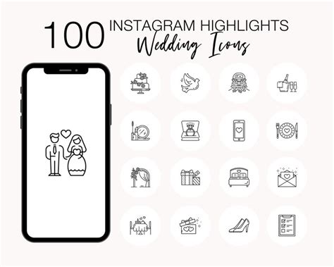 Instagram Highlight Icon Wedding Instagram Story Wedding Etsy
