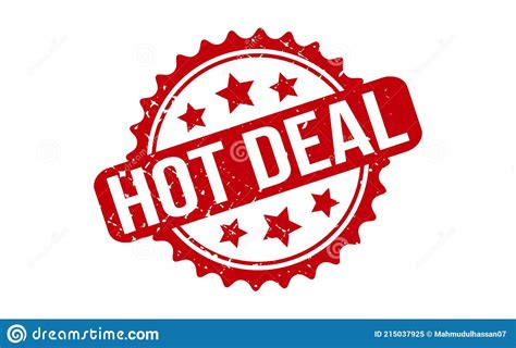 Hot Deal Rubber Stamp Red Hot Deal Rubber Grunge Stamp Seal Vector