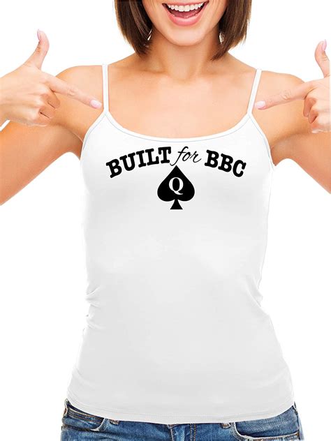 Knaughty Knickers Built For Bbc Pawg Queen Of Spades Qos White Camisole Tank Top At Amazon Women