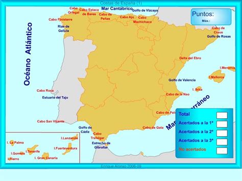 Mapa Interactivo De España Costas De España ¿dónde Está Mapas Flash