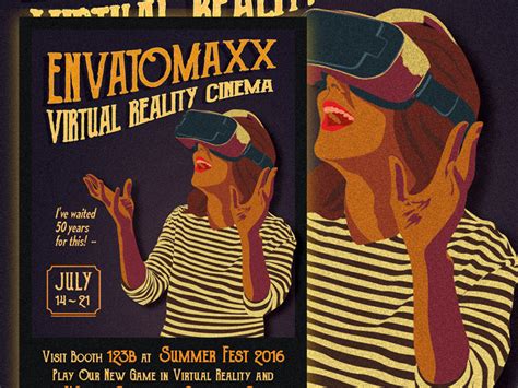 Vintage Virtual Reality Flyer By Nasir Udin On Dribbble
