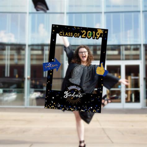 Class Of 2019 Graduation Photo Booth Props Frame Congratulations Party
