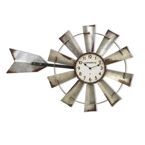 Gerson 334 Inch Long Battery Operated Metal Windmill Clock With Arrow