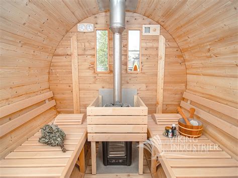 Sauna Barrel Ø19 X 3 M With Eco Friendly Roof Viking Industrier