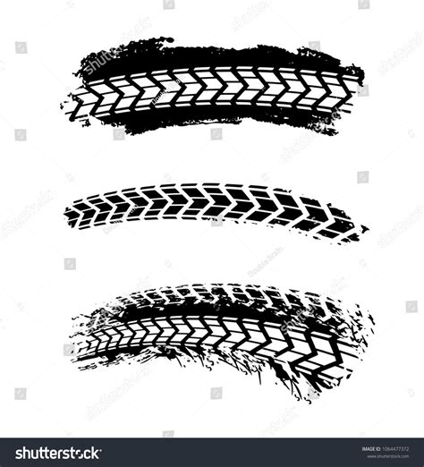 Motorcycle Tire Tracks Vector Illustration Grunge เวกเตอร์สต็อก ปลอด