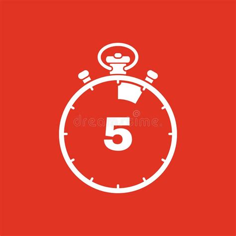 Los 5 Segundos Icono Del Cronómetro De Los Minutos Reloj Y Reloj