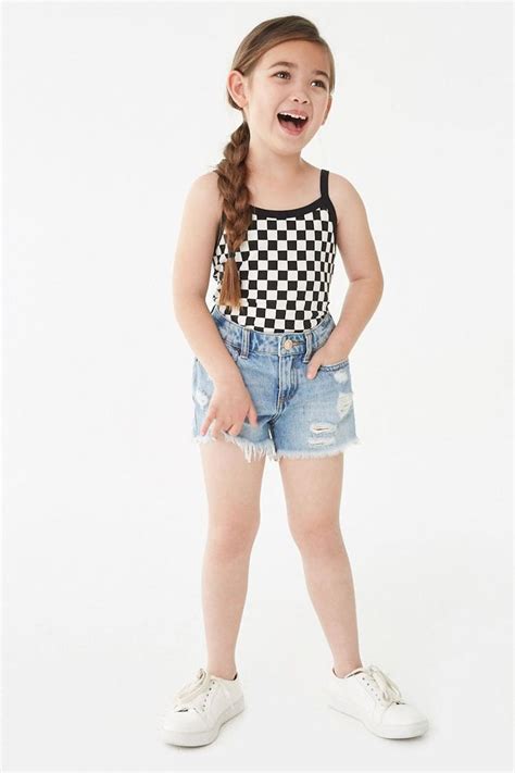 Girls Checkered Cami Kids Forever 21 Summer Fashion Outfits