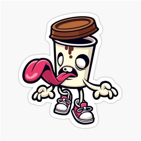 Coffee Zombie Sticker By Cronobreaker Graffiti Characters Graffiti