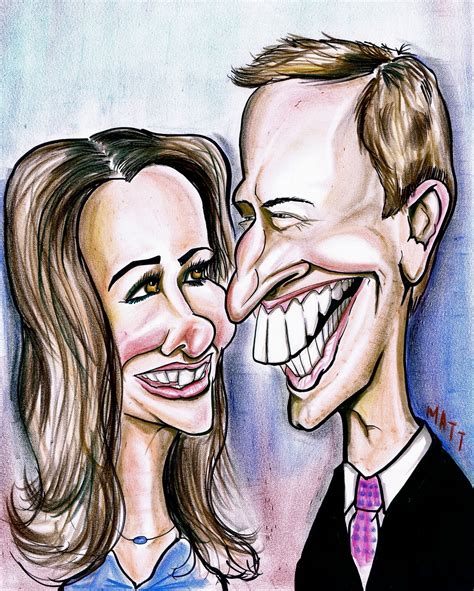 All About Kate Middletons Caricature Collection Of Kate And William