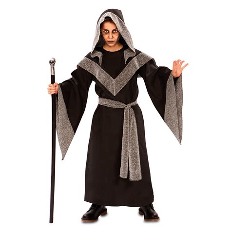 Mens Medieval Dark Mystic Sorcerer Robe Halloween Costume Hooded Cape