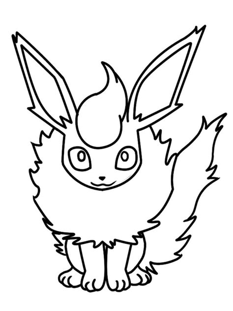 Pokemon Coloring Pages Flareon
