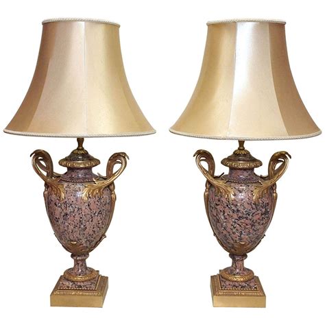 Pair Magnificent Antique Marble And Ormolu Lamps Circa 1890 1910 At 1stdibs