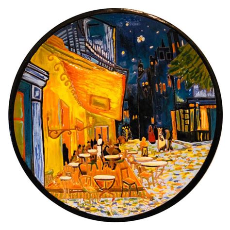 Decorative ceramic plate Café Terrace at Night Vincent van Gogh Manetiles