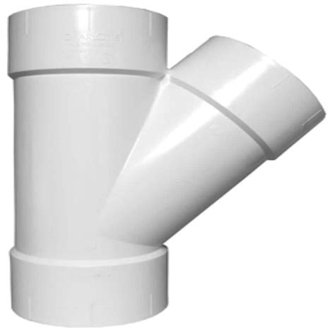Shop Charlotte Pipe 6 In Dia 45 Degree Pvc Wye Fitting At