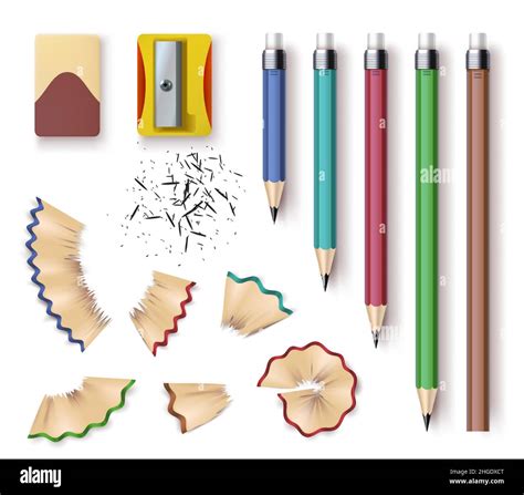 Pencil Sharpener Wood Shaving Stock Vector Images Alamy