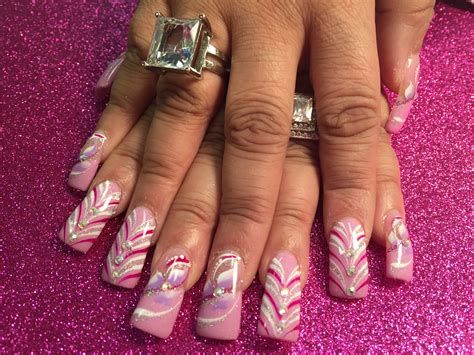 Pink And White Ice Cream Delight Nail Art Designs By Top Nails