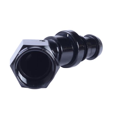 An12 Fitting Hose End An 12 Push Lock 45 Degree Black For Easy