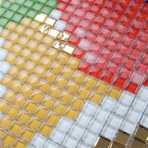 Wholesale Vitreous Mosaic Tile Pattern Glazed Crystal Glass Backsplash