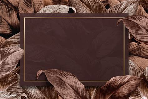 Download Premium Illustration Of Bronze Tropical Leaves Patterned