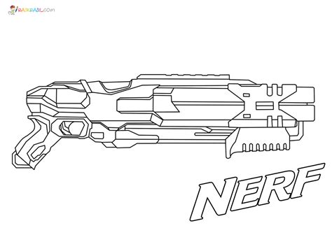 Dibujos Para Colorear Pistola Nerf Arma De Fuego Pistola Dardos Nerf