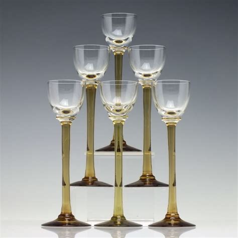 Set Of Six Art Nouveau Liqueur Glasses C Drinking Glasses
