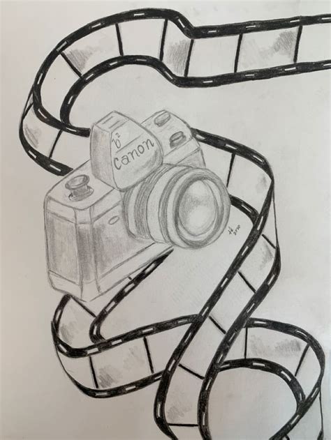 Camera Film Pencil Drawings Pencil Art Pencil Sketch Camera