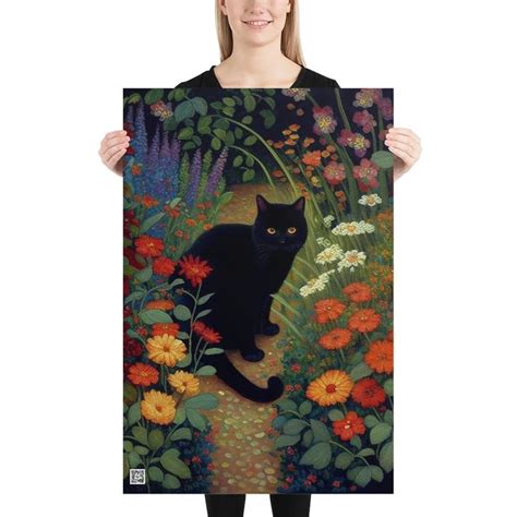 Gustav Klimt Garden Cat Print Gustav Kl Gustave Klimt Etsy En 2023