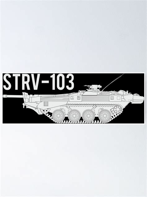 Main Battle Tank Strv 103b Poster For Sale By Faawray Redbubble