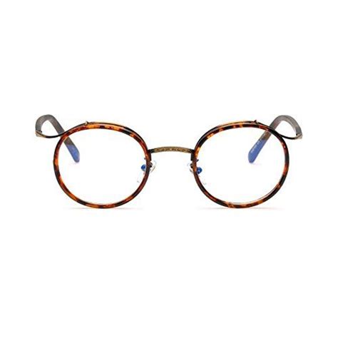 mincl men women designer tr90 retro round metal frame light eyeglasses frame yhl bronzeplain