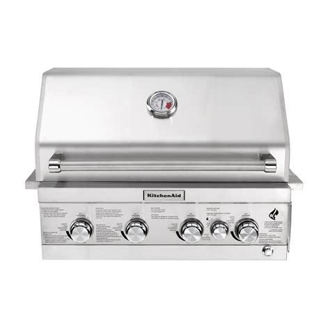 4 Burner Built In Propane Gas Island Grill Head In Stainless Steel Wit