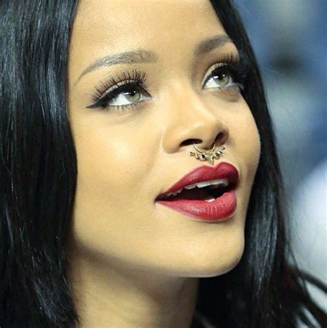 Rihanna Wearing The Thorn Septum Ring Septum Piercing Septum Nose Piercing Nose Piercing